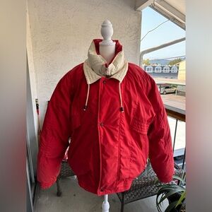 Vintage Excalibur Men’s Puff Jacket Red Size Large